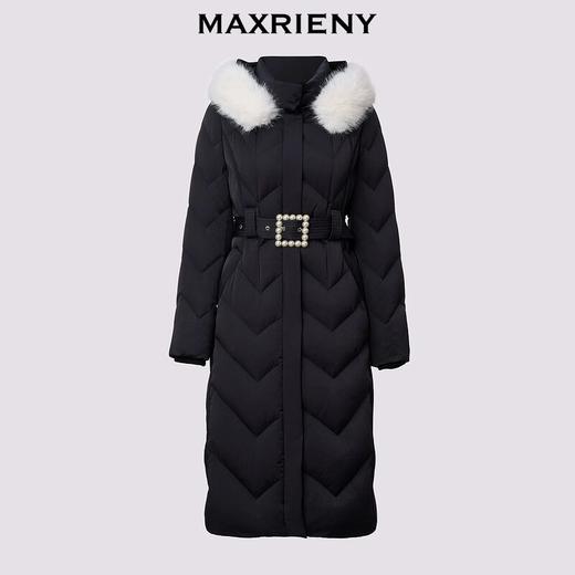 MAXRIENY精致优雅感羽绒服长款日字扣收腰设计24冬新款保暖外套女(货号:MF85DC751) 商品图3
