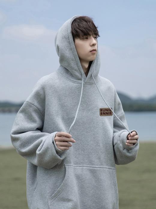 【GZ】无忧购美式复古百搭宽松休闲华棉连帽加绒卫衣3232/3234（截单后3-5天发货) 商品图4