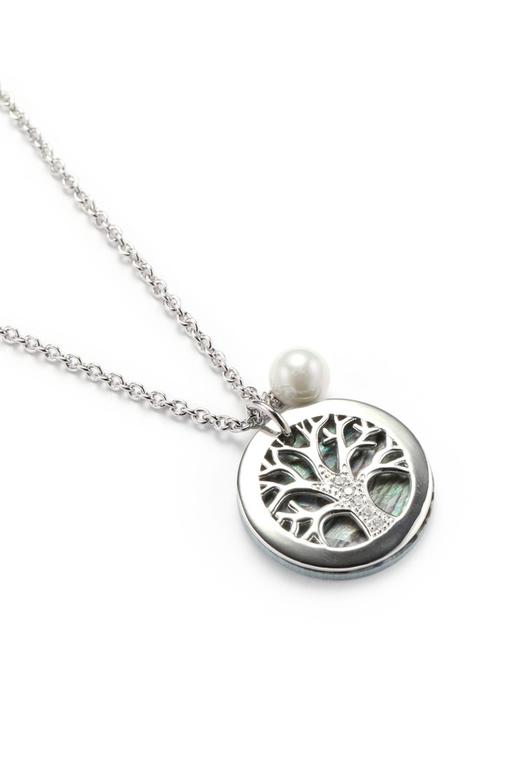 Time Made 双层几何锆石吊坠项链 8001 商品图2