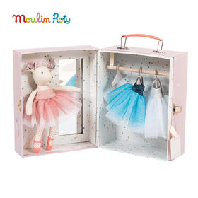 Moulin Roty 小时光小老鼠安娜 换装玩偶 手提箱 适合2岁+ 精致便携 小时光系列 法国品牌-711331