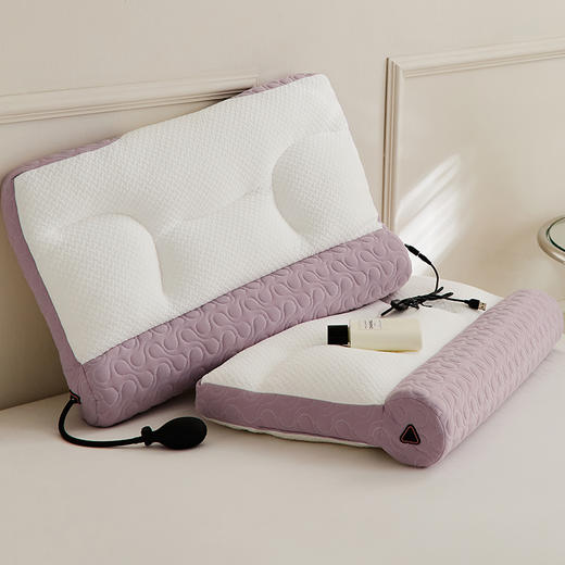 恒源祥Fazeya彩羊暖护颈枕牵引热敷款（雾紫）（数量1个，规格：60*40*11cm/9±1cm）【分仓直发，72小时发货，周末节假日不发货】 商品图4