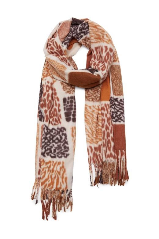 AVA 蒙德里安风格撞色围巾 7956 商品图1