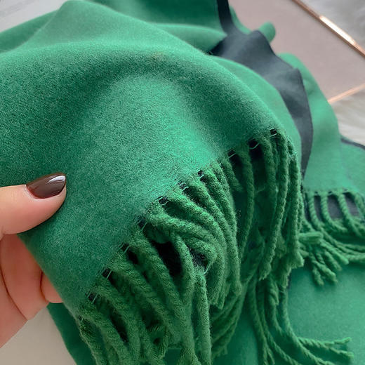 好手感软妹围巾！2025女冬季韩版百搭双面纯色围脖长款加厚保暖披肩！ 商品图8