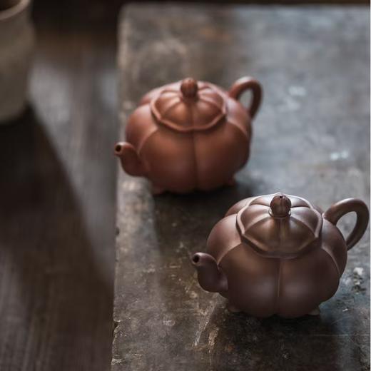 经典陶坊六瓣三足菱花原矿朱泥紫砂壶手工中式家用泡茶壶功夫茶具 商品图2
