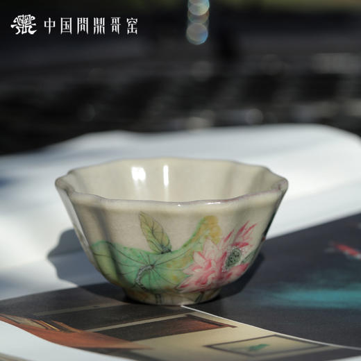 问鼎哥窑碎玉祥瑞杯（翠莲鸟鸣） 商品图1