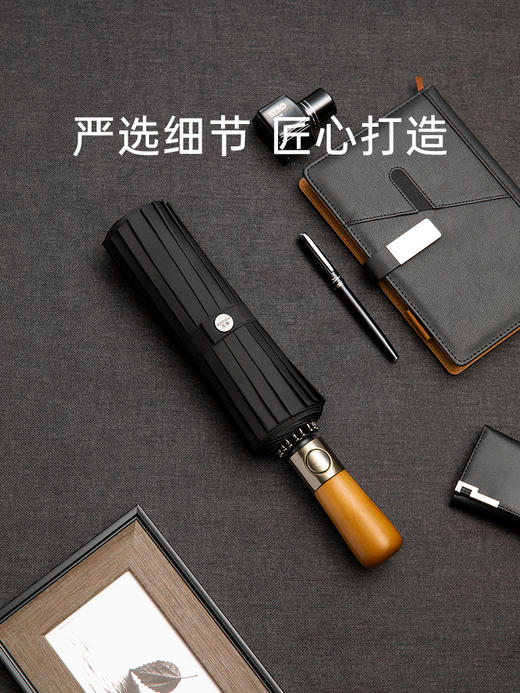 左都16骨全自动 原木手柄 商品图1