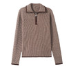 MY-1169 2024年秋冬季新款拉链翻领设计感年轻毛衣针织打底衫减龄通勤上衣 商品缩略图4