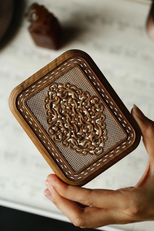 吉祥如意°金丝楠文盒 商品图5