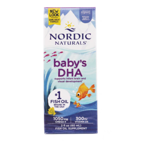 【保税】挪威小鱼 Nordic Naturals 婴幼儿鳕鱼肝油DHA滴剂 60ml