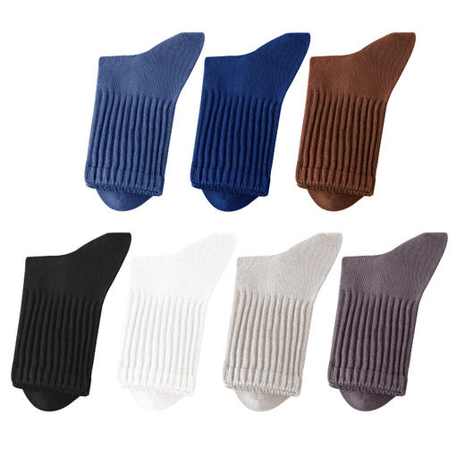 【YW】无忧购（25/3件）韩版休闲男士百搭精梳棉无骨缝头抗菌中筒袜9101（截单后7天发货)25年清仓捡漏 商品图4