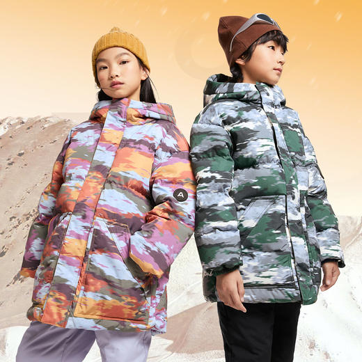 【御寒-5~5℃】男女童中长款羽绒服外套冬季新款安奈儿童装EM445618 商品图1