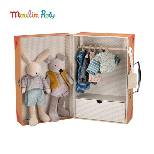 Moulin Roty 巴黎女孩布兰奇小姐 换装玩偶 手提箱 适合2岁+ 精致便携 巴黎女孩系列 法国品牌-642564 商品图9