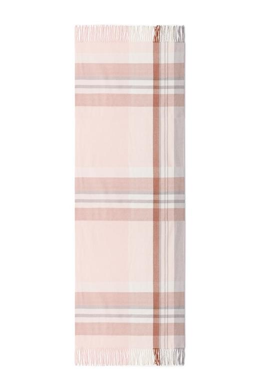 AVA 粉色格纹流苏围巾 8081 商品图2