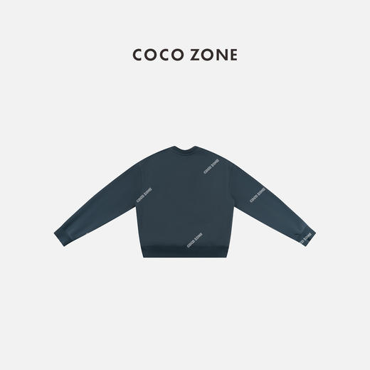 COCO ZONE 100棉圆领字母卫衣时尚落肩袖上衣CC2D2510 商品图1