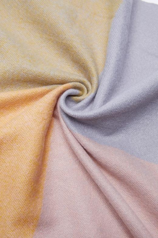 AVA 格纹流苏色织羊绒围巾 7954 商品图3