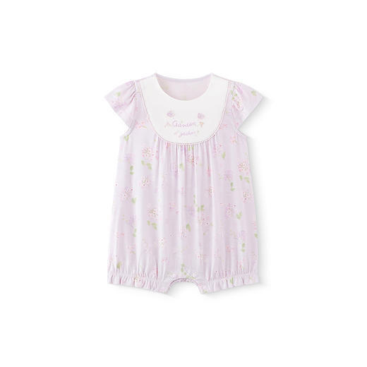 【商场同款】英氏婴儿连体衣长袖透气春夏女宝牛奶丝润服婴儿衣服 商品图4