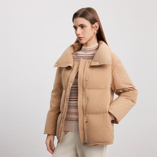 【大翻领加厚羽绒服】24年秋冬新品女士90白鹅绒加厚保暖外套 商品图2
