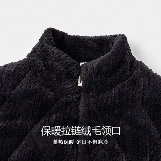 男士奶泡绒拉链夹棉套装 商品图3