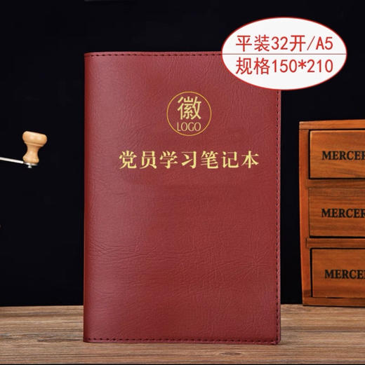 金懿 党员学习笔记皮面本 约50g/本 商品图1