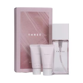 THREE 粉钻发光水礼盒（THREE 臻致焕颜精华水 140ml+臻致焕颜柔润卸妆啫喱28g+ 臻致焕颜乳液28ml)