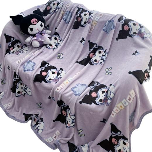 【新款双面牛奶绒沙发毯，舒适保暖】卡通三丽鸥双面牛奶绒 沙发旅行车内空调毯子 办公室午休毯盖毯-QQ 商品图4