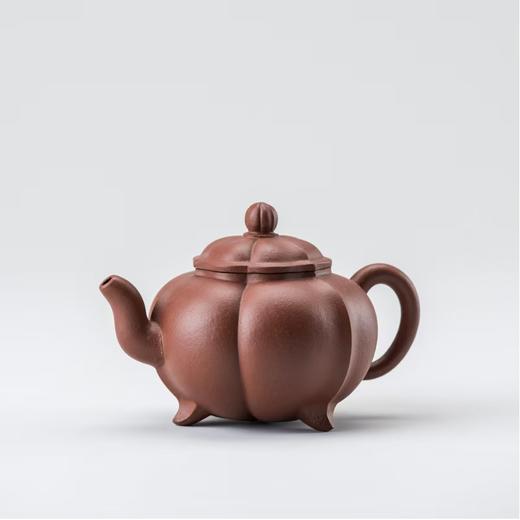 经典陶坊六瓣三足菱花原矿朱泥紫砂壶手工中式家用泡茶壶功夫茶具 商品图4