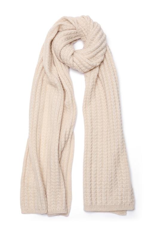 AVA 奶油色针织保暖围巾 8080 商品图1