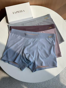 1112-1  家属福利 120S混纺冰丝双面男士内裤 平脚内裤三条装