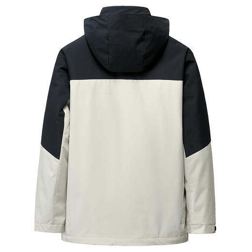 半身缘男女装 冬季一衣三穿三防面料情侣款户外脱卸连帽拼色羽绒服2536 商品图7