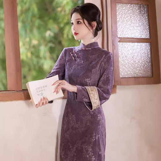 素雅淑女范新中式，改良倒大袖旗袍YG- 2475 商品图3