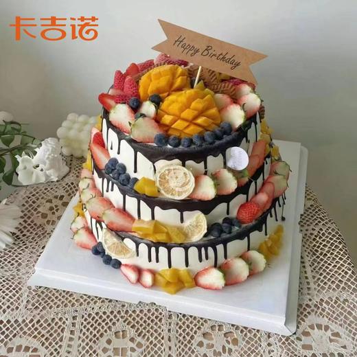 【先囤后约】12+10+8英寸三层动物奶油生日蛋糕7选1 商品图3