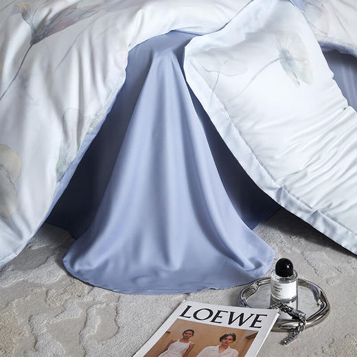 莱生活  兰精天丝印花四件套-蓝苑繁花  200*230cm 商品图3