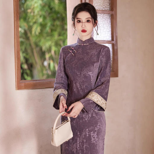 素雅淑女范新中式，改良倒大袖旗袍YG- 2475 商品图2