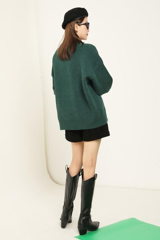 WHO KNOWS 墨绿色大象图案字母针织上衣 14837 商品图2