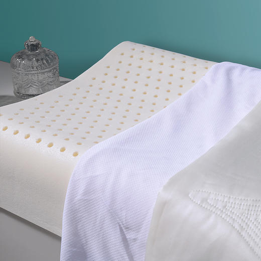 恒源祥Fazeya彩羊水光肌乳胶枕（数量1个，规格：40*60*10/12cm）【分仓直发，72小时发货，周末节假日不发货】 商品图1