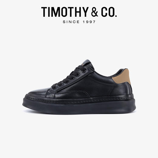 TIMOTHY＆CO．/迪迈奇男士系带板鞋通勤透气真皮休闲鞋 商品图1