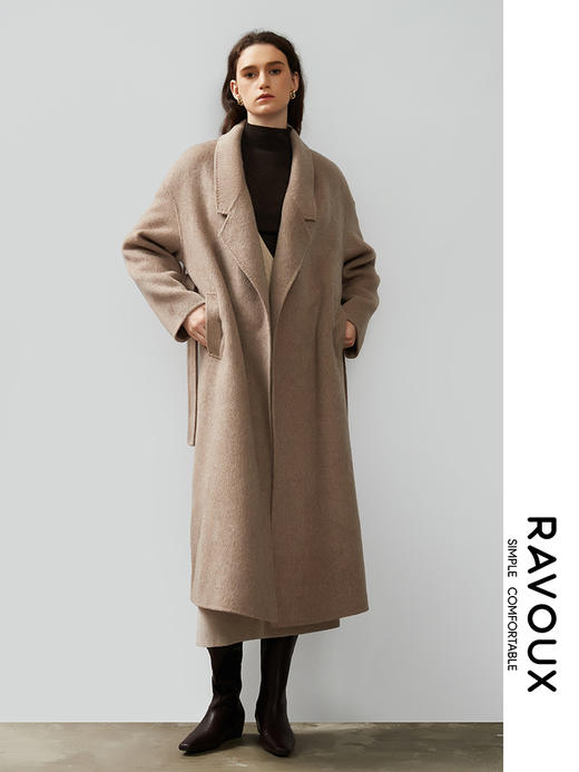 264099916深V下摆系扣绞花羊绒衫 商品图5