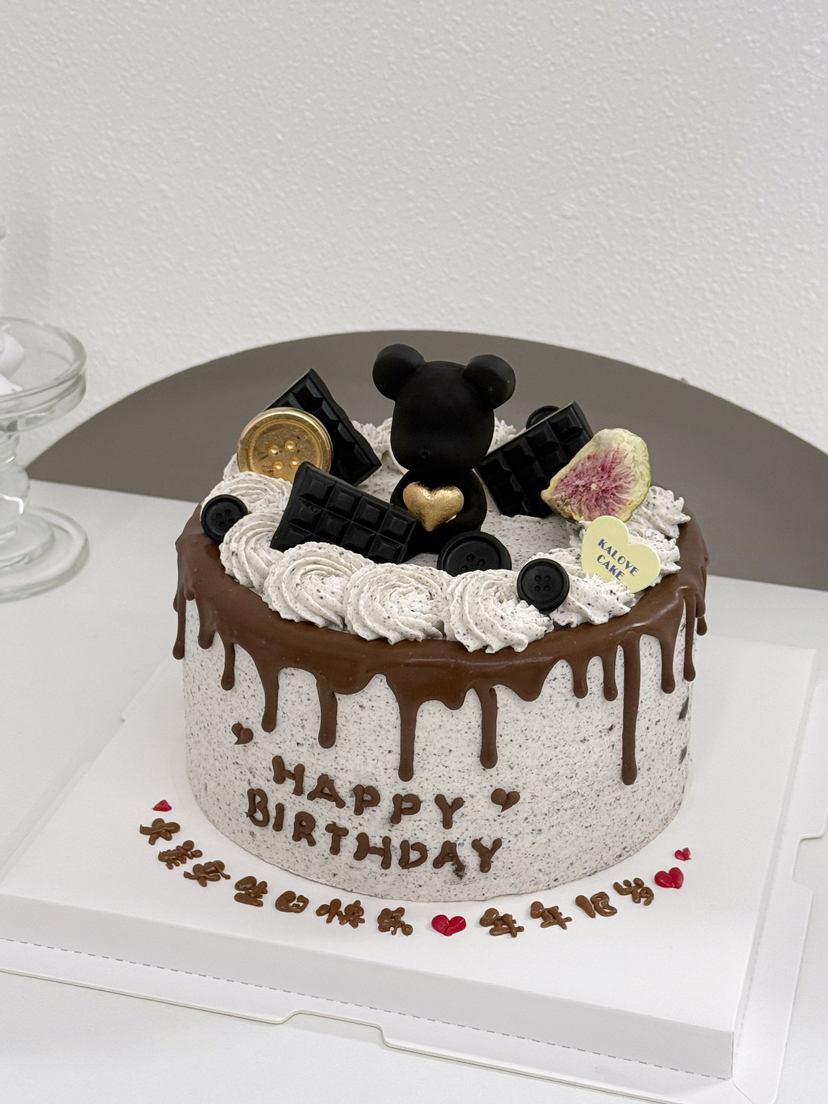 海盐奥利奥男士男孩小熊蛋糕