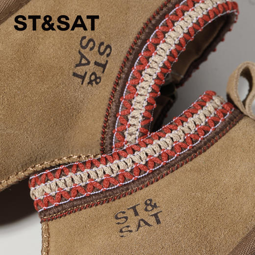 【童鞋】星期六民族风保暖绒里厚底雪地靴SSC419DL6Y 商品图4