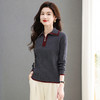 MY-1169 2024年秋冬季新款拉链翻领设计感年轻毛衣针织打底衫减龄通勤上衣 商品缩略图0