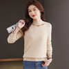 CC-MY-9332女士一体绒打底衫秋冬季新款加绒厚款半高领网纱洋气毛衣 商品缩略图2