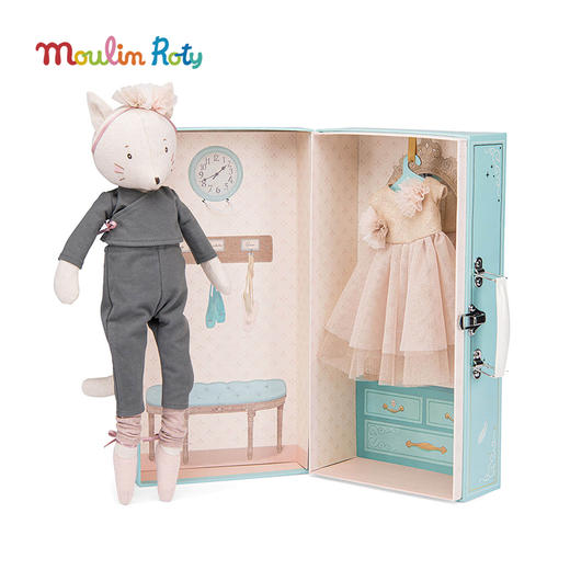 Moulin Roty 巴黎女孩布兰奇小姐 换装玩偶 手提箱 适合2岁+ 精致便携 巴黎女孩系列 法国品牌-642564 商品图12