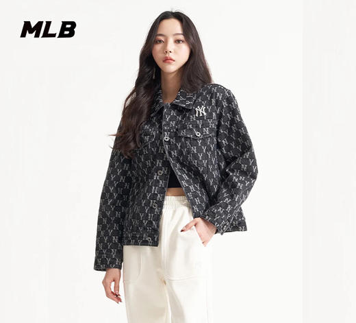 MLB男女牛仔复古老花外套NY夹克运动休闲22春季新款3ADKM0121 商品图1