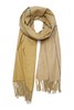 AVA 黄色格纹色织羊绒围巾 7953 商品缩略图1