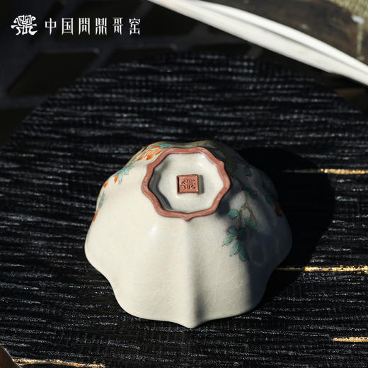 问鼎哥窑碎玉三叶杯（茶雀清吟） 商品图4