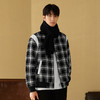 gxgjeans男装冬季黑白格子夹克棒球服保暖夹棉夹克外套男棉服 商品缩略图1