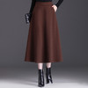 MYX-JYM-55300-L中长款纯色简约时尚大摆A字裙2022年秋款松紧腰气质修身半身裙 商品缩略图3
