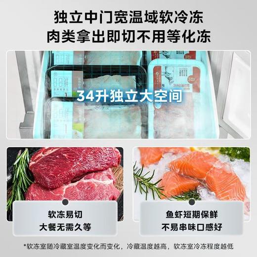 美的（Midea）冰箱_MR-225TE 三门三温钛钢灰-星烁 灰色 商品图4