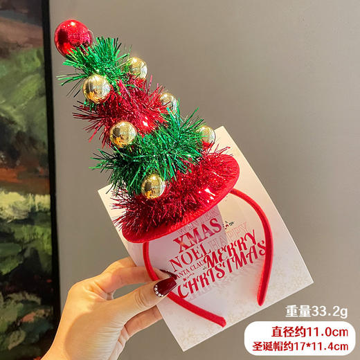 【元旦装饰】2025发箍 跨年晚会装饰品 头扣圣诞头箍 活动装扮新年发饰品 商品图6