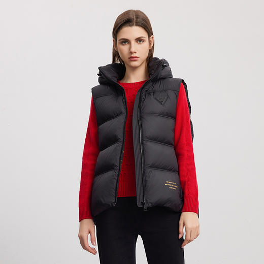 【无袖连帽羽绒马甲】24年秋冬新品女士90白鹅绒无袖加厚保暖背心款外套 商品图0